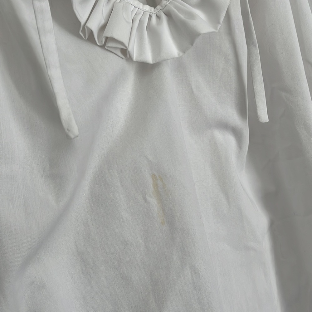 $300 Studio CUT White Puff Sleeve Maxi Oversized Dress  - ONE SIZE - Picture 7 of 9